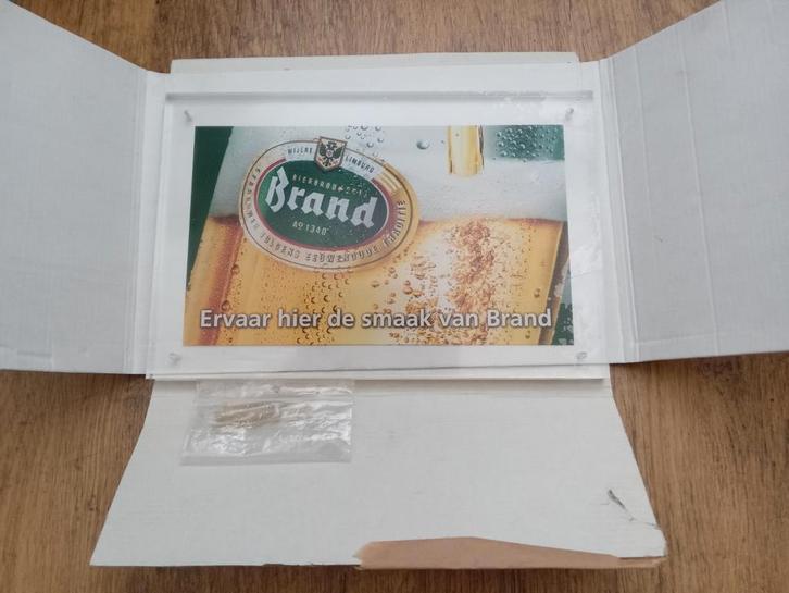 brand bier reclame, Verzamelen, Biermerken, Zo goed als nieuw, Reclamebord, Plaat of Schild, Brand, Ophalen of Verzenden