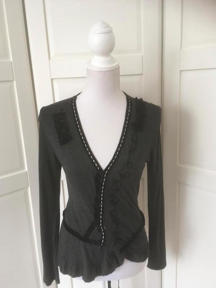 Cap Juluca by Aldo Martins grijze top,maat 42 L (valt als S), Kleding | Dames, Tops, Gedragen, Maat 42/44 (L), Grijs, Lange mouw