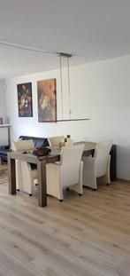 Stoelen vier stuks, creme-wit, Huis en Inrichting, Stoelen, Ophalen, Gebruikt, Overige kleuren, Leer