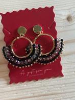 Nieuw! Statement oorbellen / zwart, Met kristal, Overige materialen, Zwart, Nieuw