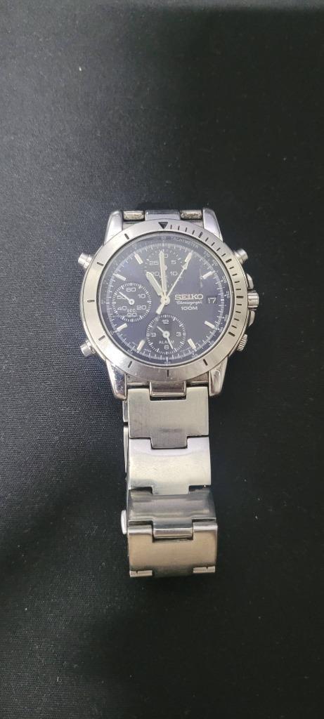 Seiko Chronograph Horloge (Zie Beschrijving), Sieraden, Tassen en Uiterlijk, Horloges | Heren, Gebruikt, Polshorloge, Seiko, Staal