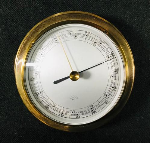 SUNDO vintage design barometer in messing houder, Audio, Tv en Foto, Weerstations en Barometers, Gebruikt, Barometer, Verzenden