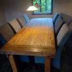 Massief Kloostertafel met 8 Stoelen, Huis en Inrichting, Tafels | Eettafels, Kloosterstijl, 200 cm of meer, Zo goed als nieuw