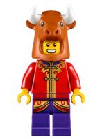 Lego Year of the Ox Guy - Minifig uit set 80106, Kinderen en Baby's, Speelgoed | Duplo en Lego, Nieuw, Complete set, Ophalen of Verzenden