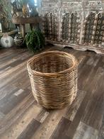Rieten Mand - Ø38cm, H36cm, Gebruikt, Mand, Rond, Ophalen of Verzenden