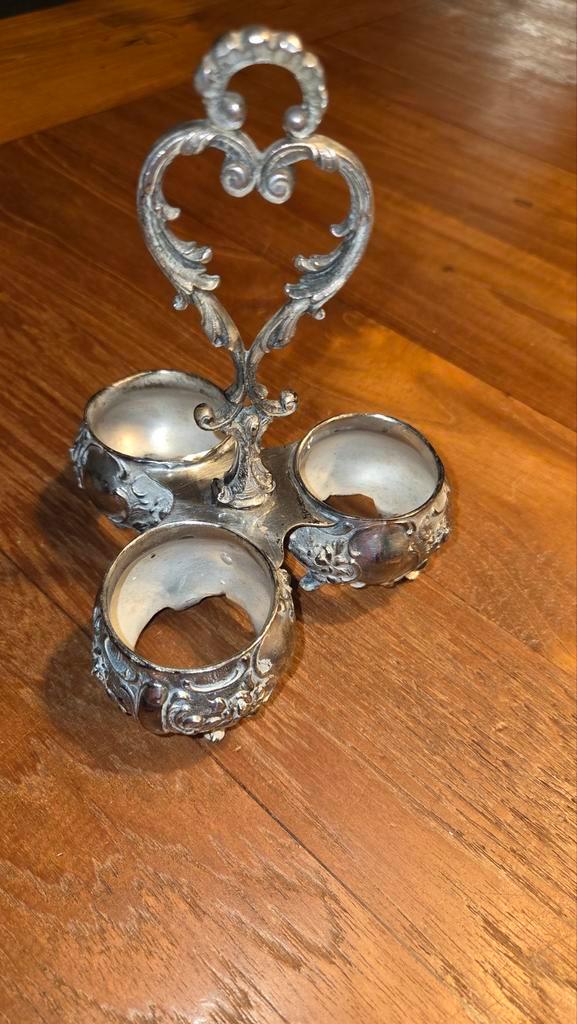 Tafelstuk met Drie Bakjes, Antiek en Kunst, Antiek | Goud en Zilver, Ophalen of Verzenden