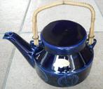 Van Nelle theepot kobalt blauw Dukata rotan Waku Holland, Huis en Inrichting, Keuken | Servies, Gebruikt, Overige typen, Ophalen of Verzenden