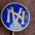 Antieke Zilveren Speld BLAUWE KNOOP met Emaille, Verzenden, Gebruikt