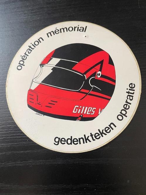Gilles Villeneuve sticker en folder, Verzamelen, Automerken, Motoren en Formule 1, Zo goed als nieuw, Auto's, Ophalen of Verzenden