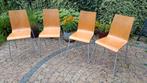 Vier moderne houten stoelen, Ophalen of Verzenden