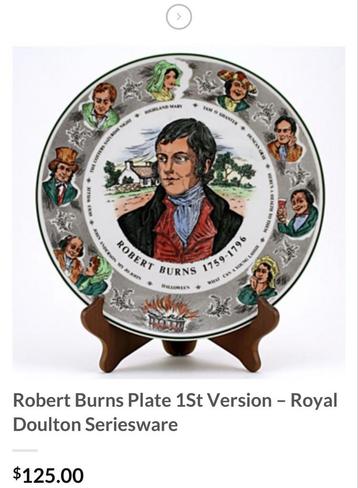 Robert Burns Royal Doulton Wandbord beschikbaar voor biedingen