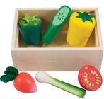 Gevuld houten groente kratje BigJigs - NIEUW IN VERPAKKING, Kinderen en Baby's, Speelgoed | Houten speelgoed, Nieuw, Meubelstuk of Keukentje