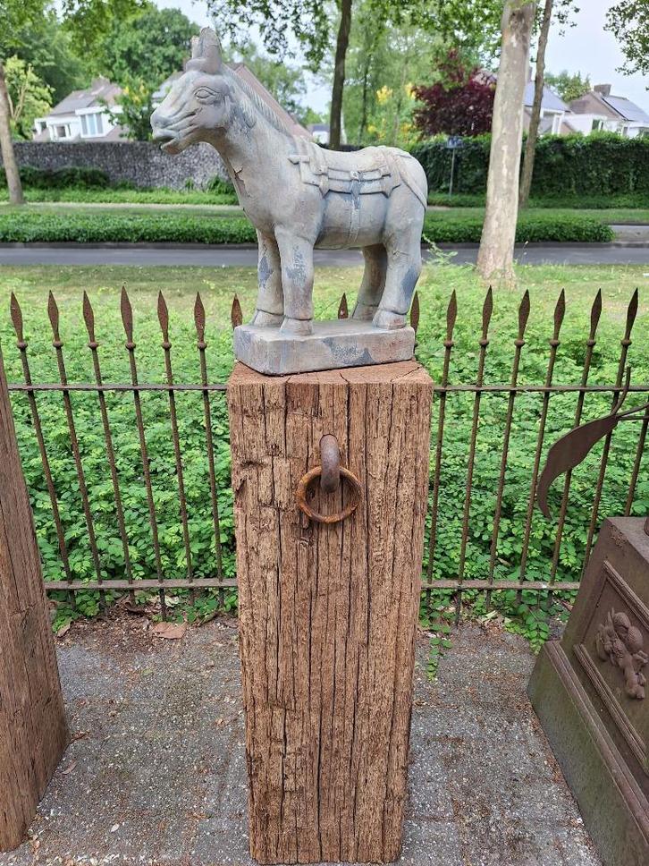 stoere oude meerpaal, Huis en Inrichting, Woonaccessoires | Zuilen en Pilaren, Gebruikt, Ophalen