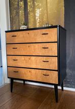 Prachtige vintage ladekast- jaren ‘50- 4 lades, Huis en Inrichting, Kasten | Ladekasten, Ophalen, Gebruikt, Vintage, 50 tot 100 cm