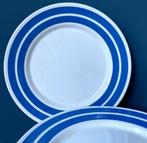 Staffordshire Potteries set van 6 vintage gestreepte borden, Ophalen of Verzenden, Zo goed als nieuw, Overige stijlen, Bord(en)