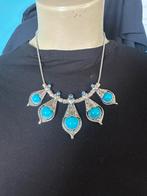 Vintage hals ketting met bijpassende oorbellen, Ophalen of Verzenden, Zo goed als nieuw, Overige materialen