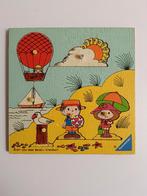 Vintage houten vormenpuzzel strand Ravensburger 6st, Ophalen of Verzenden, Minder dan 10 stukjes, Gebruikt, Van hout