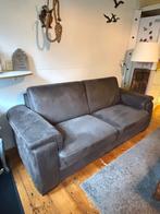 2,5 Zits Bank - Microvezel - antraciet / donkerbruin, Huis en Inrichting, Banken | Bankstellen, Ophalen, Gebruikt, Driepersoons