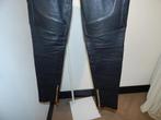 Balmain x h&m leren biker broek gouden hardware leer36/38, Verzenden, Zwart, Zo goed als nieuw, Maat 36 (S)