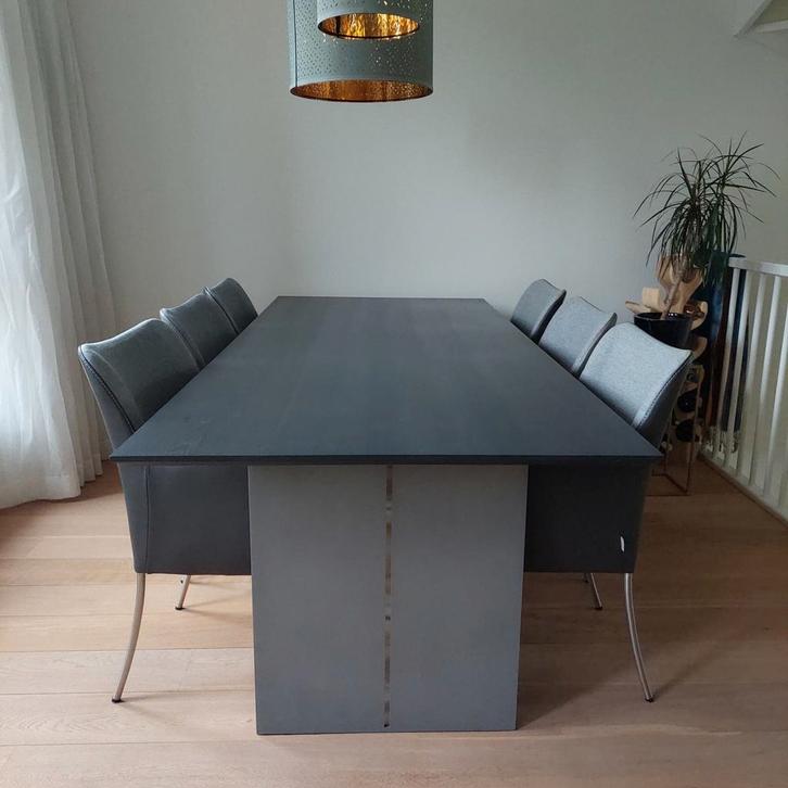 Bert Plantagie Eetkamertafel met 6 Stoelen, Huis en Inrichting, Tafels | Eettafels, Zo goed als nieuw, 100 tot 150 cm, 200 cm of meer