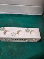 waxinelichthouder blok met bloemen, Huis en Inrichting, Ophalen of Verzenden, 'T Olde Gre-j, Info@toldegrej.nl, Endepoelstraat 20f Didam