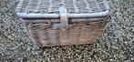 Vintage rieten mand met deksel, Overige materialen, Minder dan 50 cm, Gebruikt, Minder dan 50 cm