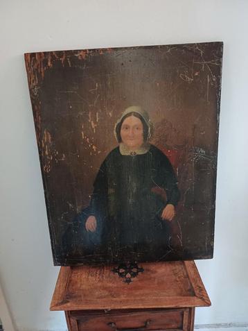 Biedermeier portret van oudere dame beschikbaar voor biedingen