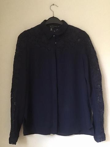 Zara Blouse donkerblauw maat M beschikbaar voor biedingen
