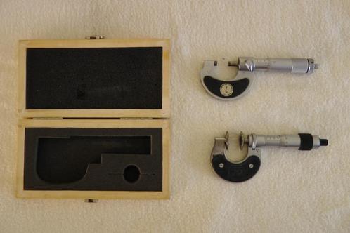 Antieke micrometers 2-stuks uit Duitsland (o.a. Steinmeyer), Antiek en Kunst, Antiek | Gereedschap en Instrumenten, Ophalen of Verzenden