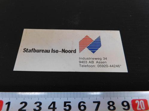 sticker assen stafbureau iso-noord, Verzamelen, Stickers, Zo goed als nieuw, Bedrijf of Vereniging, Ophalen