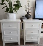 2witte nachtkastjes met 3 lade, Ophalen, Zo goed als nieuw, Minder dan 45 cm, Minder dan 55 cm