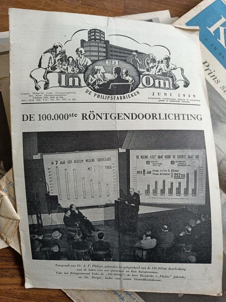 Vintage Philips Koerier, Verzamelen, Tijdschriften, Kranten en Knipsels, Krant, Nederland, 1940 tot 1960, Ophalen of Verzenden