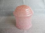 Oude vintage  glazen roze gemêleerde lampenkap, Antiek en Kunst, Ophalen of Verzenden