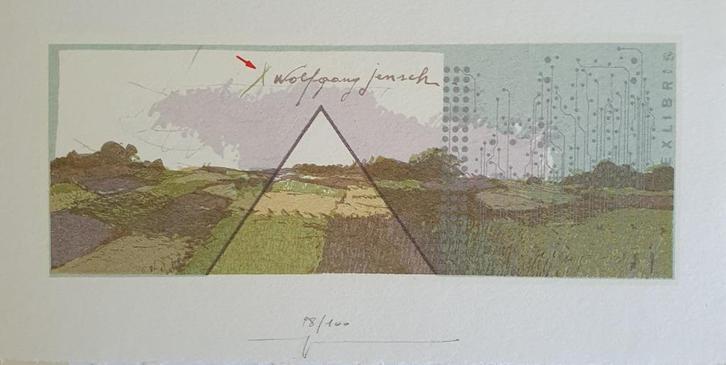Exlibris /Ex libris M. Baeyens, o.a. landschap, Antiek en Kunst, Kunst | Etsen en Gravures, Verzenden