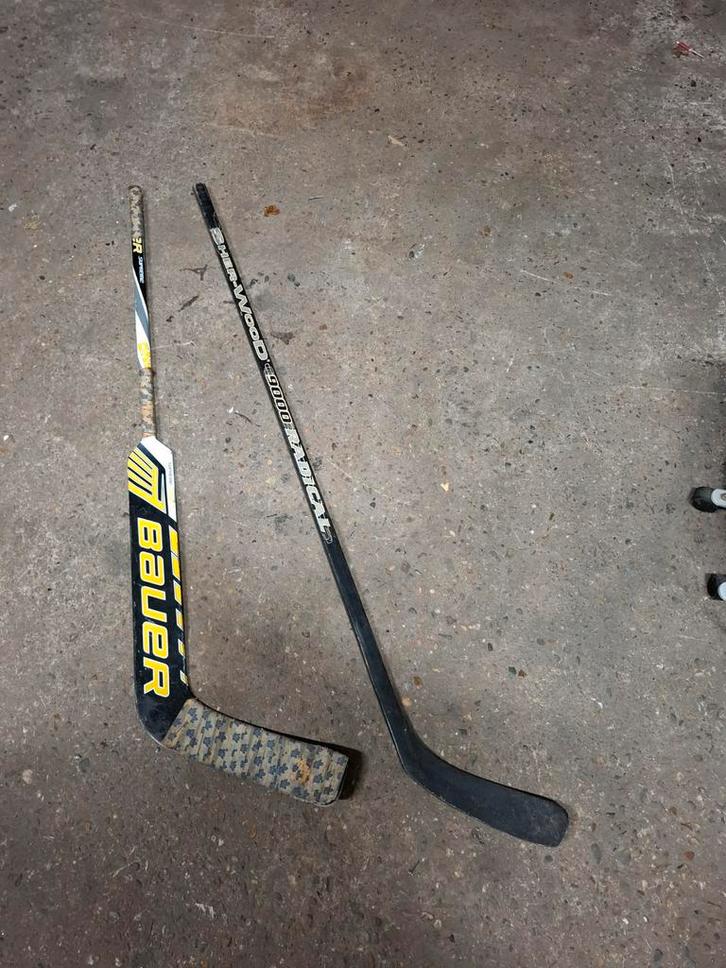 IJshockey sticks - Bauer & Sherwood, Sport en Fitness, Hockey, Gebruikt, Stick, Ophalen