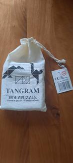 Tangram houten puzzel NIEUW 7 puzzelstukjes met voorbeelden, Ophalen of Verzenden