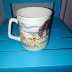 Mok animal prints met boerderijdieren, Ophalen, Glas of Glazen, Gebruikt, Overige stijlen