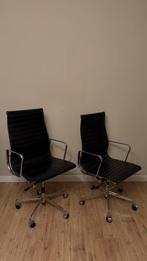 1x verstelbare bureaustoel (replica Vitra Eames EA119), Ophalen, Gebruikt, Zwart, Bureaustoel
