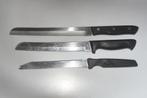 3 Broodmessen messen Amefa Inox, Huis en Inrichting, Keuken | Bestek, Ophalen of Verzenden, Rvs of Chroom, Los bestek