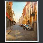 Jacek Łoziński 2019 – Straatje in Krakau, acrylverf 50x40 cm, Ophalen of Verzenden