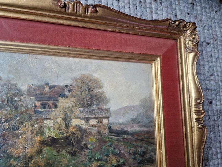 Schilderij gesigneerd antiek olieverf, Antiek en Kunst, Kunst | Schilderijen | Klassiek, Ophalen of Verzenden