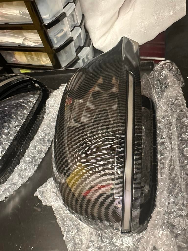 Audi A4 B8 Spiegelkappen Carbon Look + Dynamische LED, Ophalen of Verzenden, Nieuw, Audi