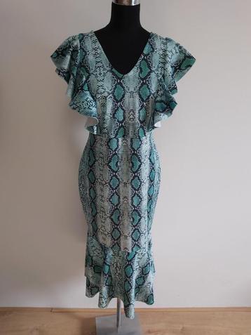 J190 - Mintgroene Bodyflirt jurk maat 40-42 (1) beschikbaar voor biedingen