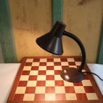 Tafel lamp metaal bureau buro vintage origineel bruin, Huis en Inrichting, Lampen | Tafellampen, Gebruikt, Ophalen of Verzenden