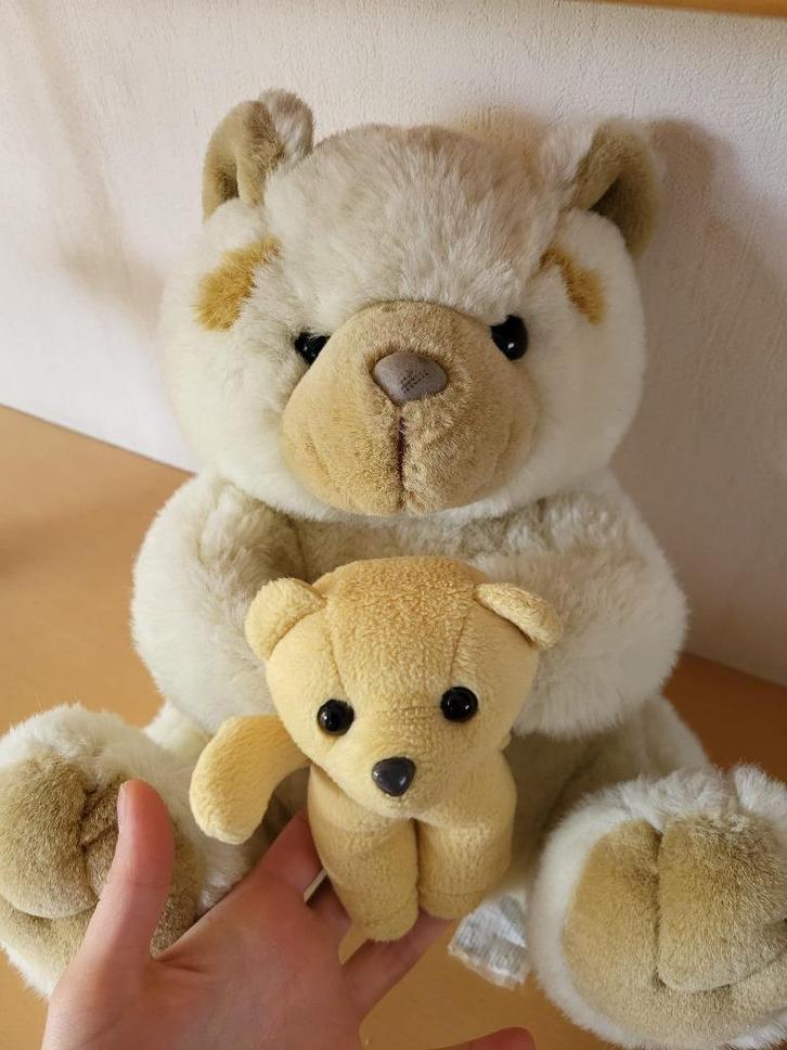 Knuffelbeer/ knuffelberen/ teddy bear(s) - "duo-knuffel", Kinderen en Baby's, Speelgoed | Knuffels en Pluche, Gebruikt, Beer, Ophalen
