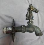 Vintage zware buitenkraan met paardenkop, Ophalen of Verzenden