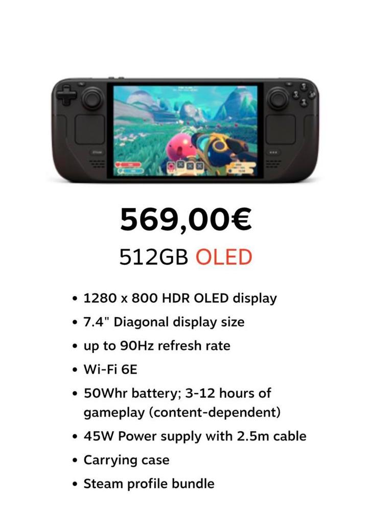 Steam Deck OLED 512GB - Nieuw!, Spelcomputers en Games, Spelcomputers | Overige, Nieuw, Ophalen of Verzenden