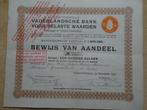 Aandeel Vaderlandsche Bank voor Belaste Waarden, Ophalen of Verzenden, 1920 tot 1950, Aandeel