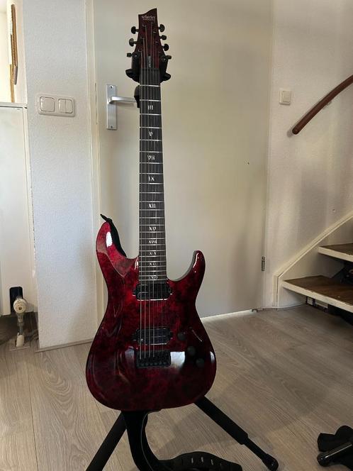 Schecter C-7 Apocalypse “Red Reign” – 7-string guitar, Muziek en Instrumenten, Snaarinstrumenten | Gitaren | Elektrisch, Zo goed als nieuw