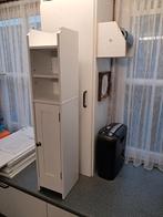 Wit Tioletkastje met Deur en Planken, Huis en Inrichting, Ophalen, Overige materialen, Minder dan 50 cm, Met deur(en)